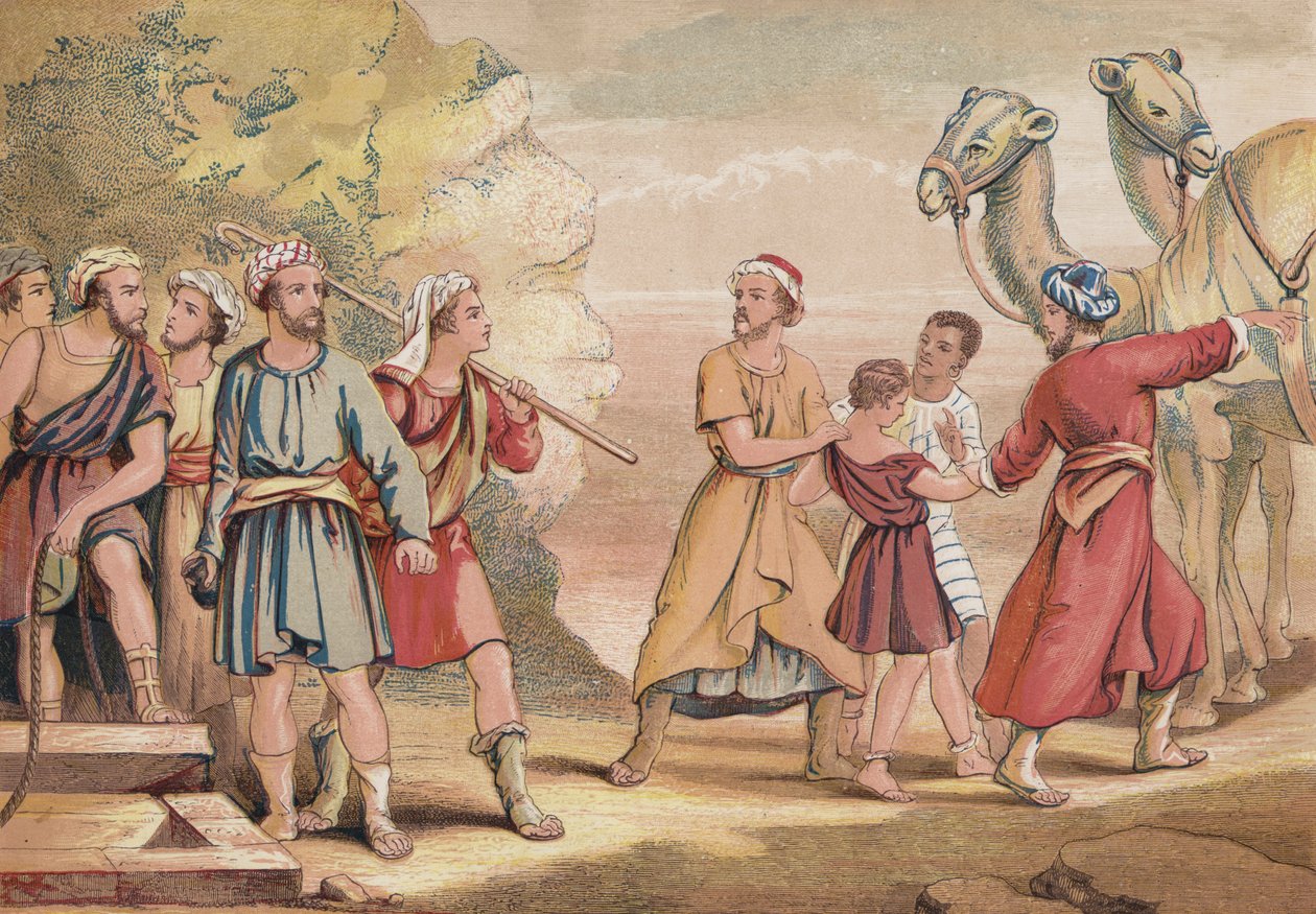 Joseph Sold into Egypt by English School