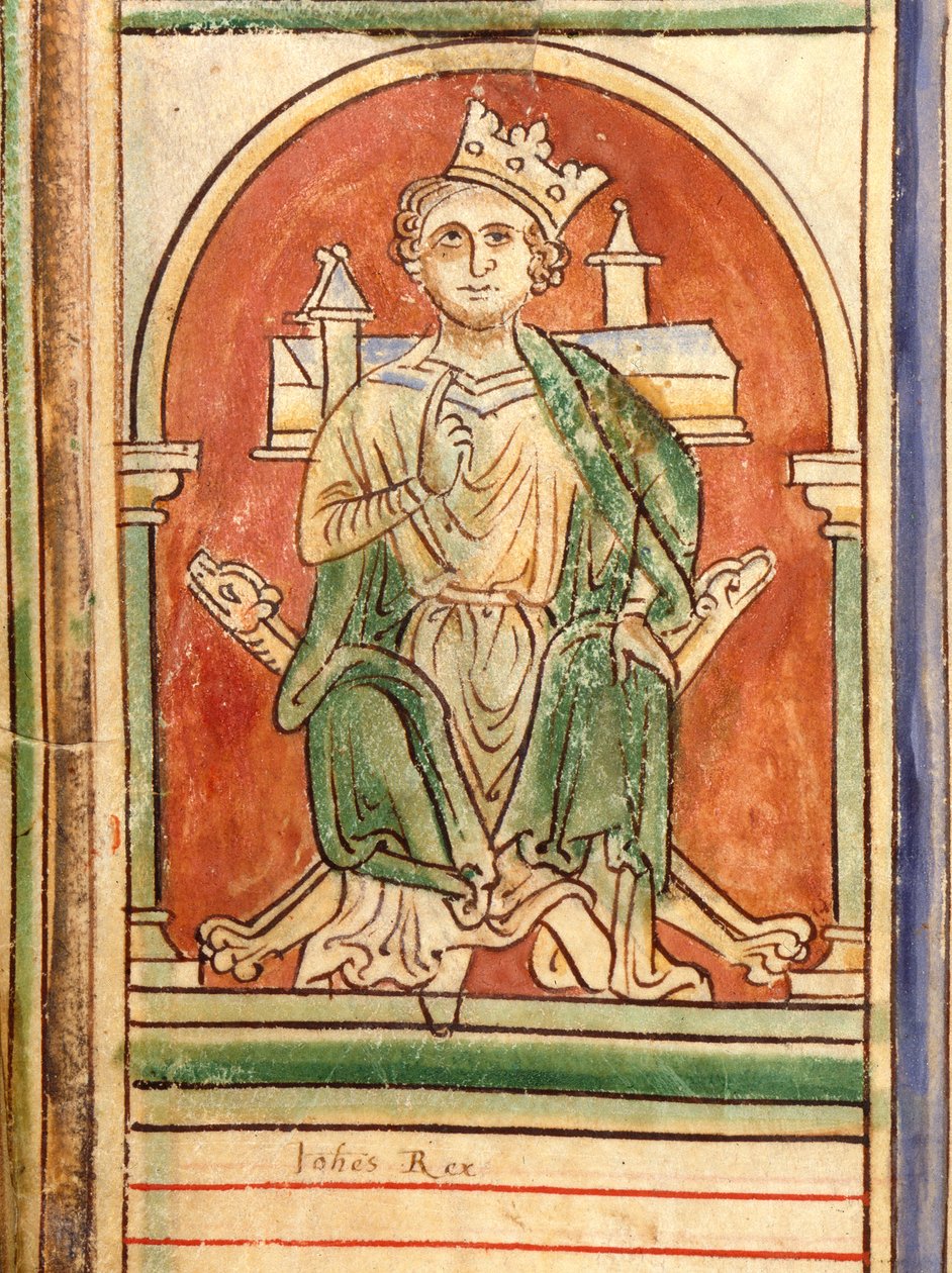 King John Seated by English School