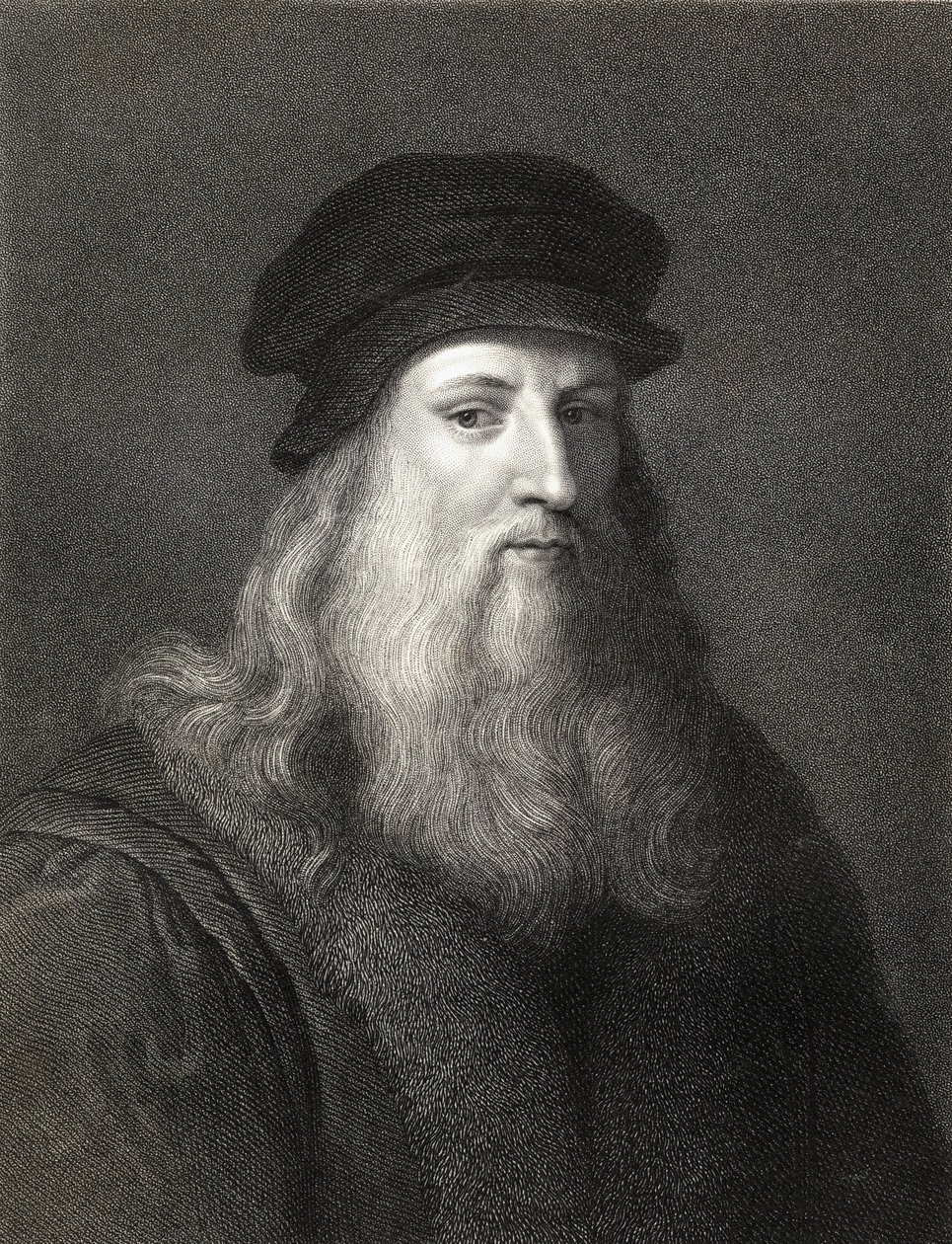 Leonardo da Vinci (engraving) by English School