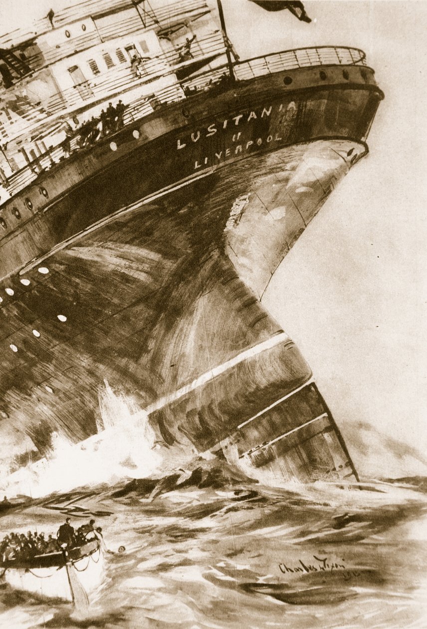 Lusitania, 1914-19 by English School