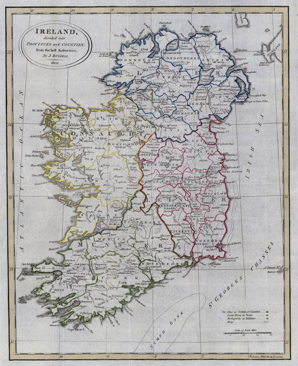 Map of Ireland by English School