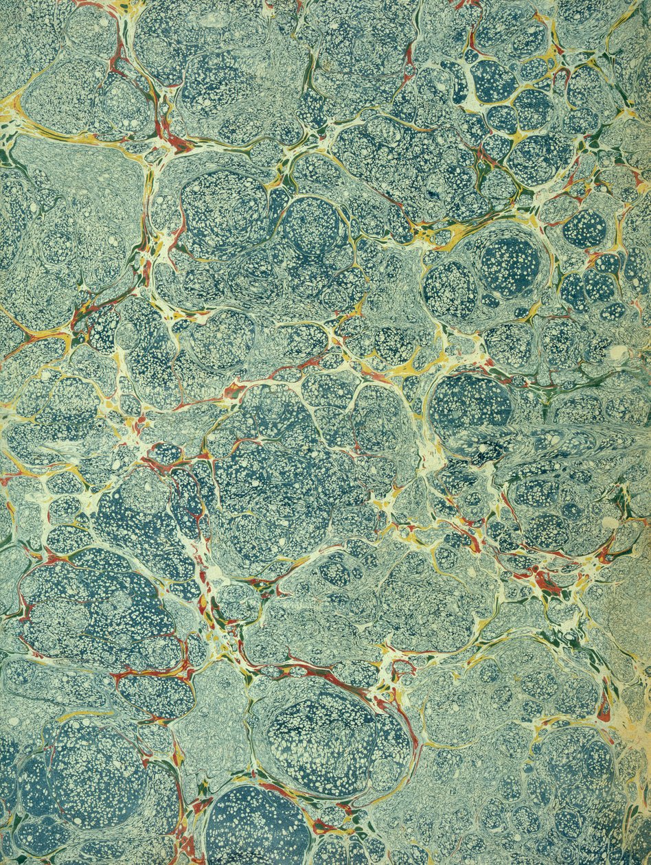 Marble endpaper by English School