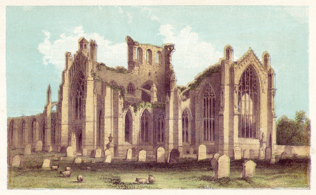 Melrose Abbey by English School