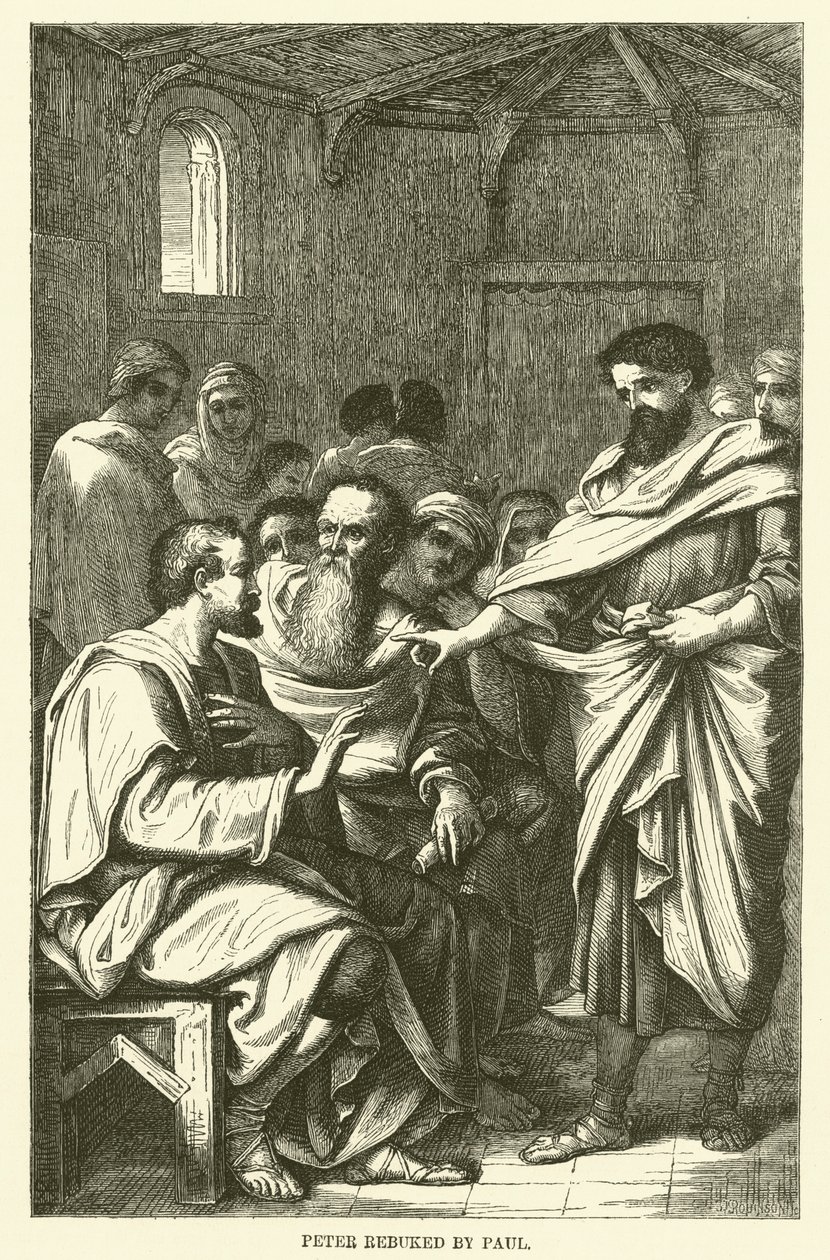 Peter rebuked by Paul by English School