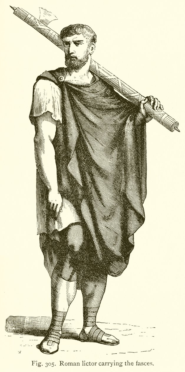 Roman Lictor carrying the Fasces by English School