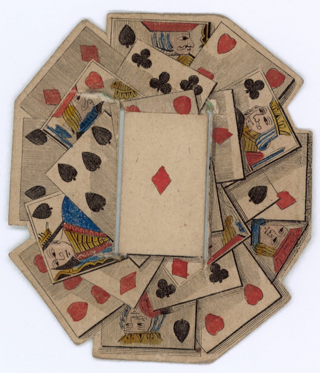 Roundel of Playing Cards by English School