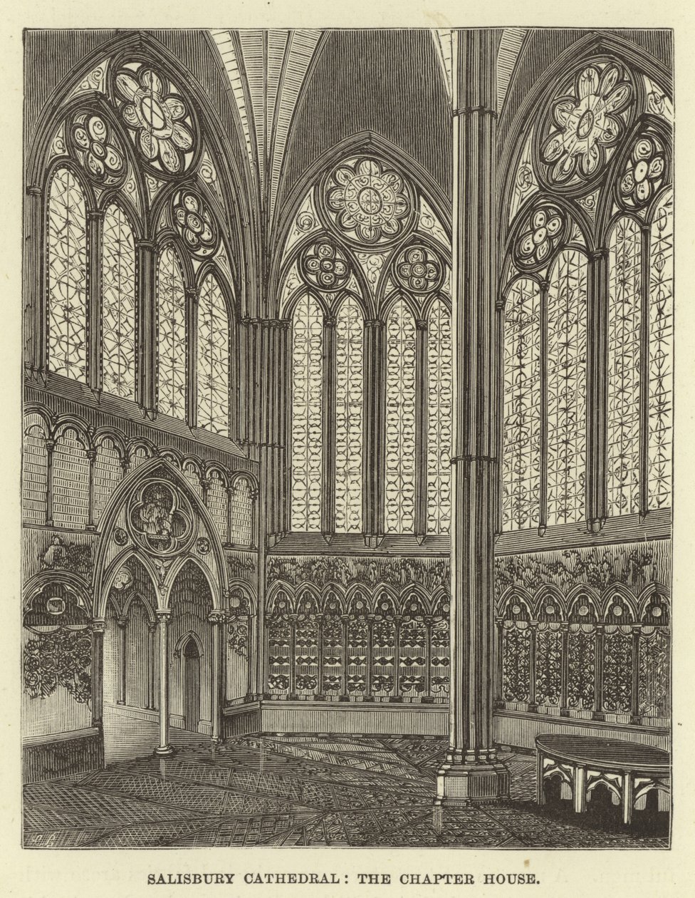 Salisbury Cathedral, The Chapter House by English School