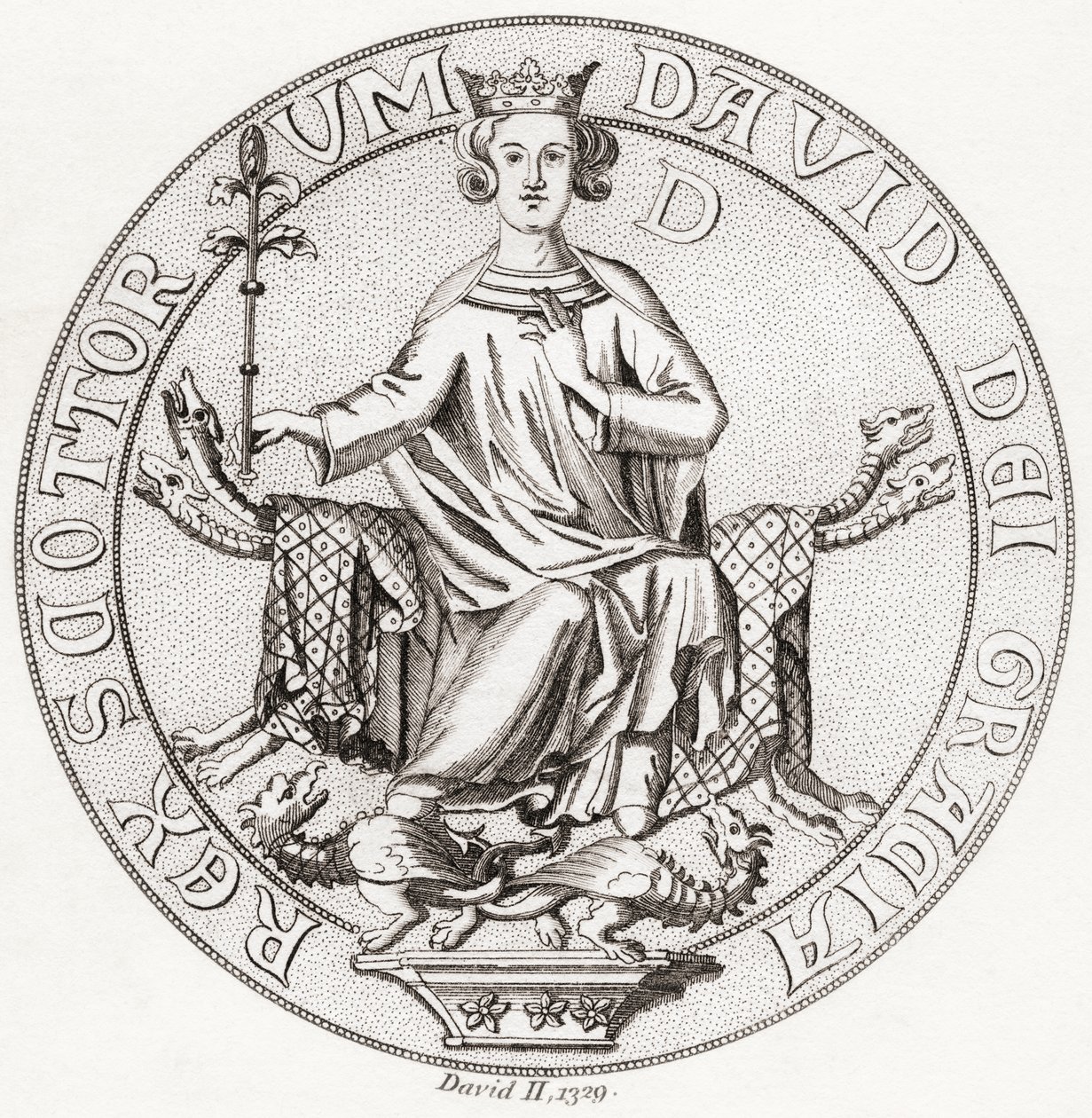 Seal of David II by English School
