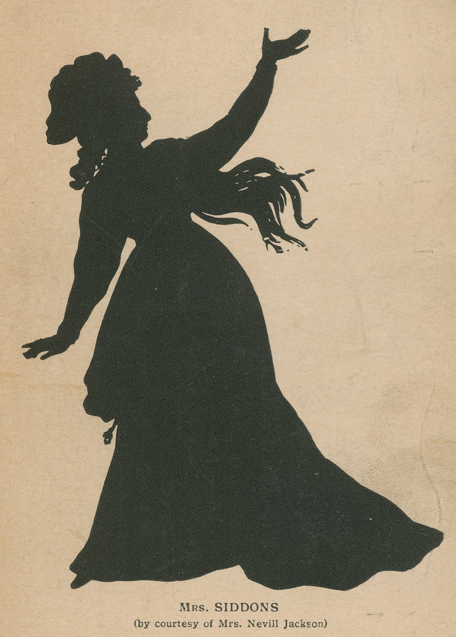 Silhouette of Mrs Siddons by English School