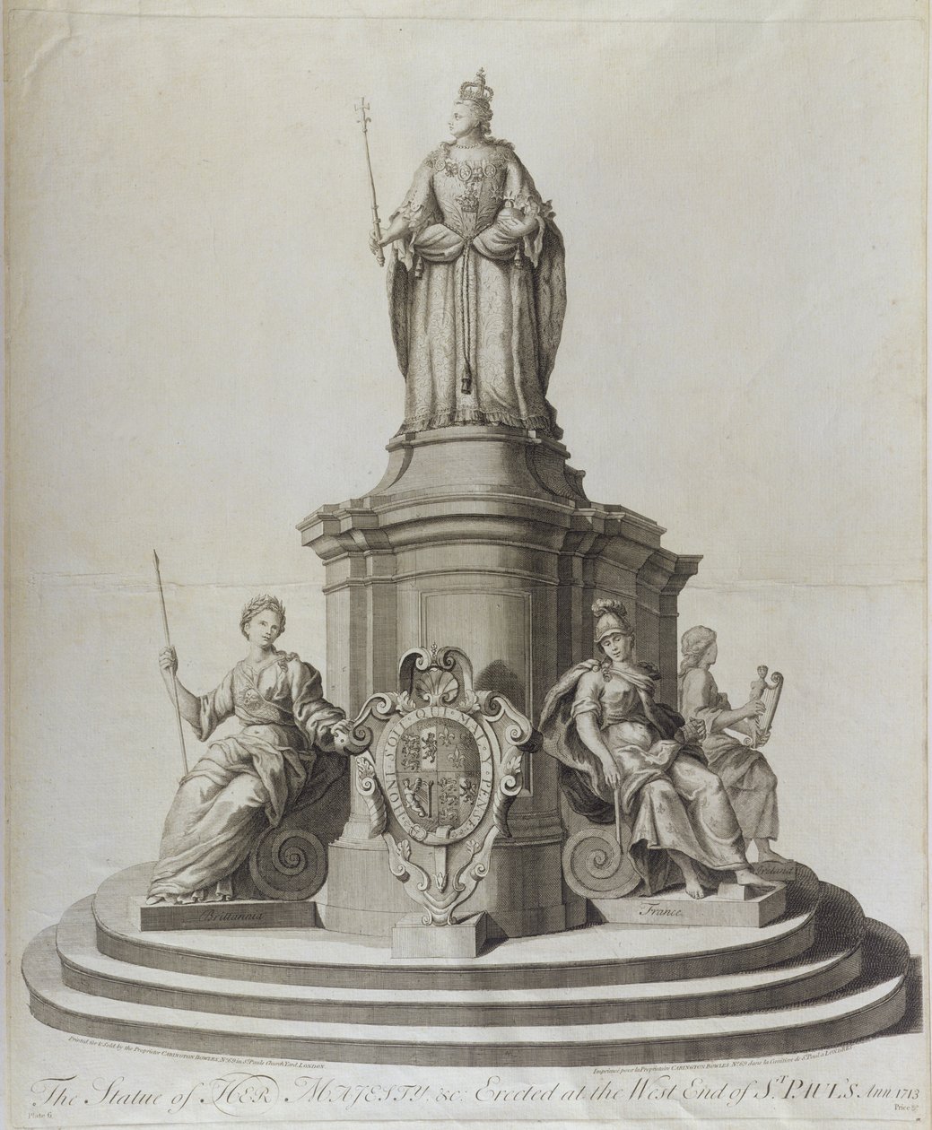 Statue of Queen Anne (1665-1714) by English School