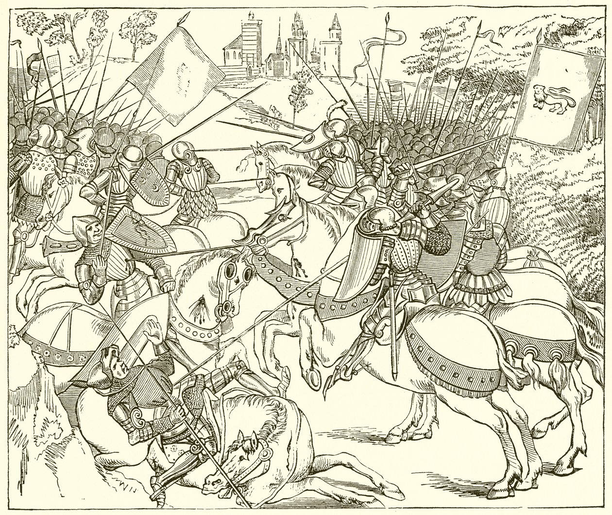 The Battle of Crecy by English School