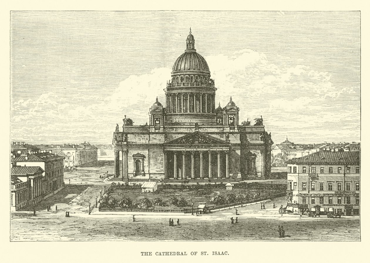 The Cathedral of St Isaac by English School