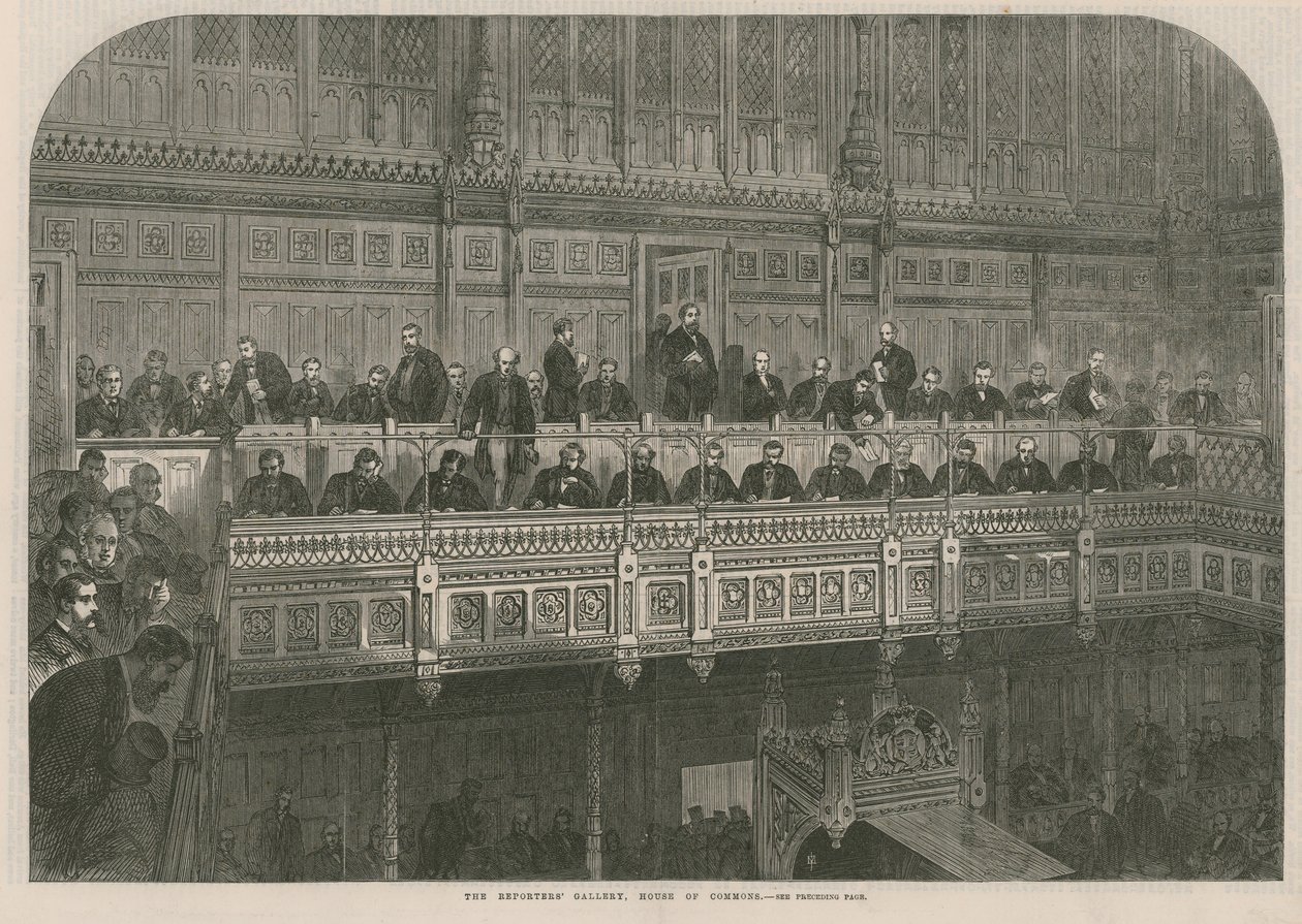 The Reporters Gallery, House of Commons by English School