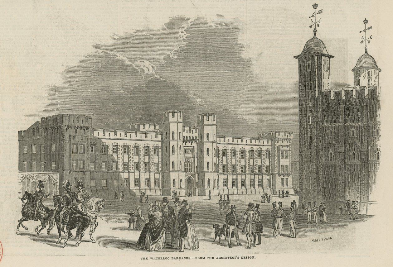 The Waterloo Barracks by English School