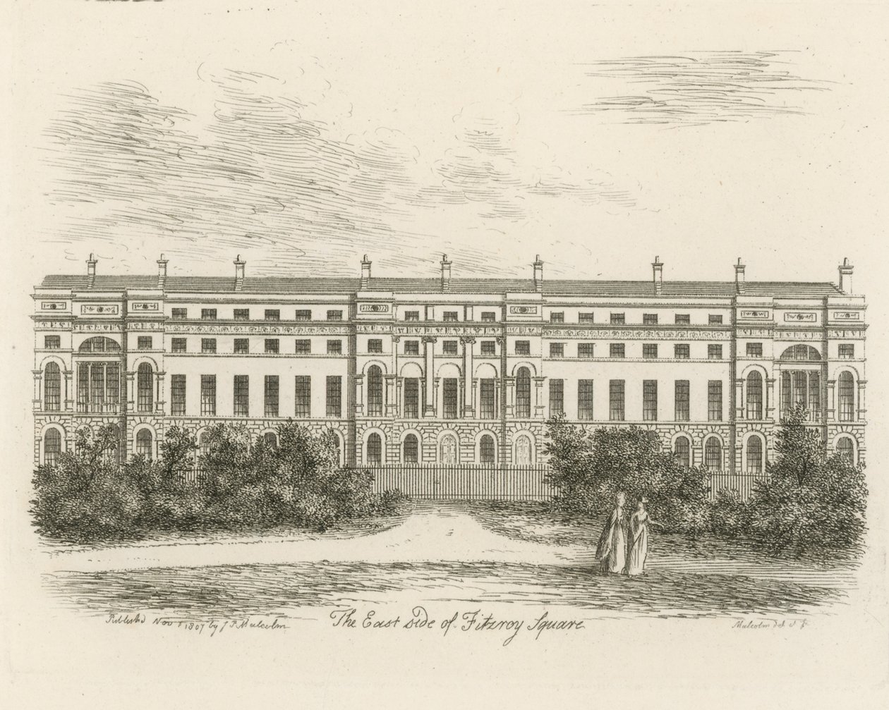 The East Side of Fitzroy Square by English School