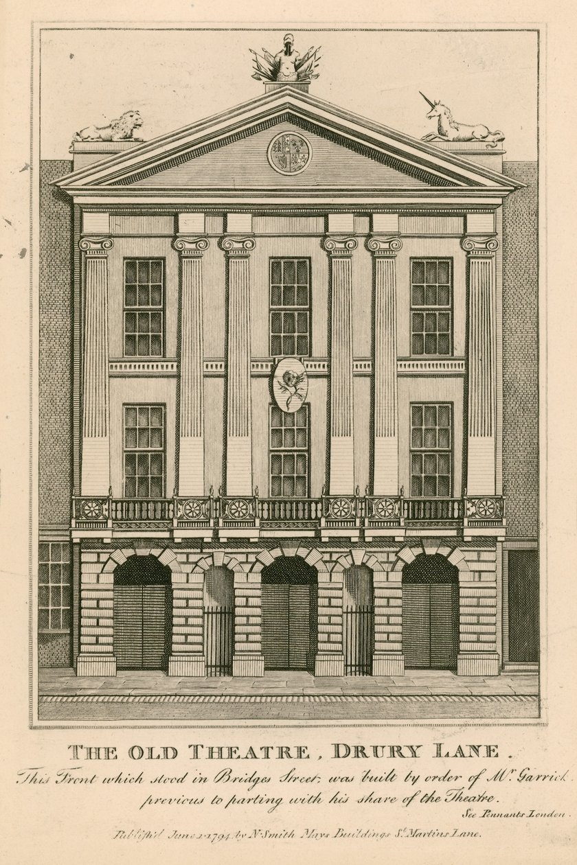 The old Theatre, Drury Lane by English School