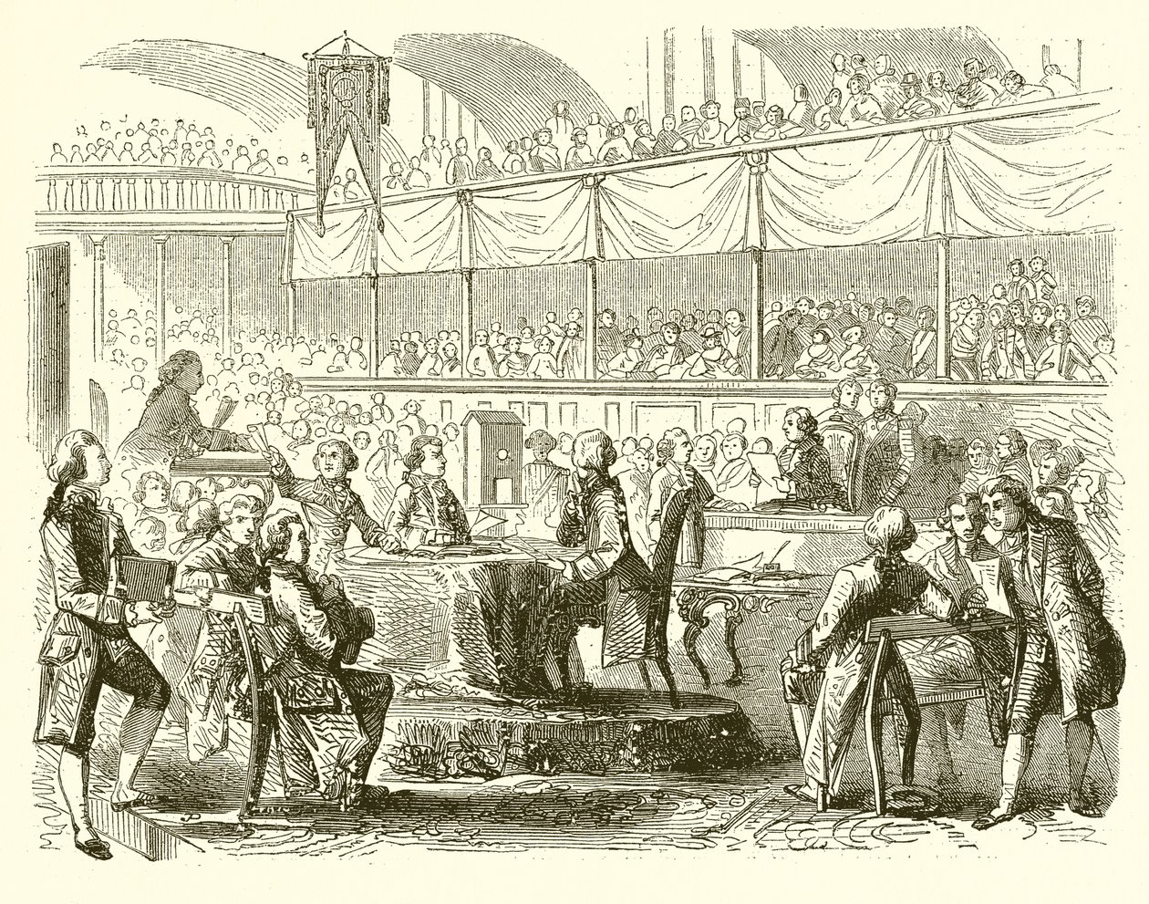 Trial of Louis XVI by English School