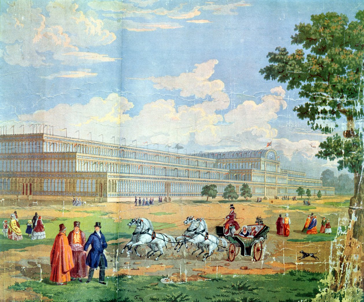 View of the Crystal Palace by English School