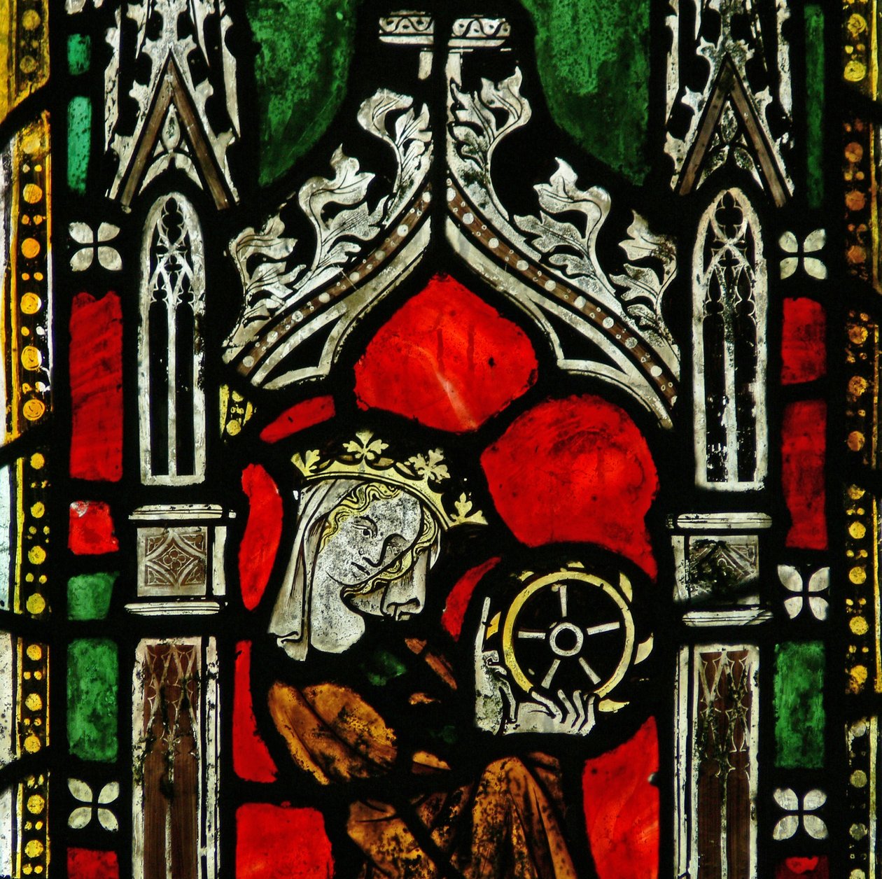 Window depicting St Catherine by English School