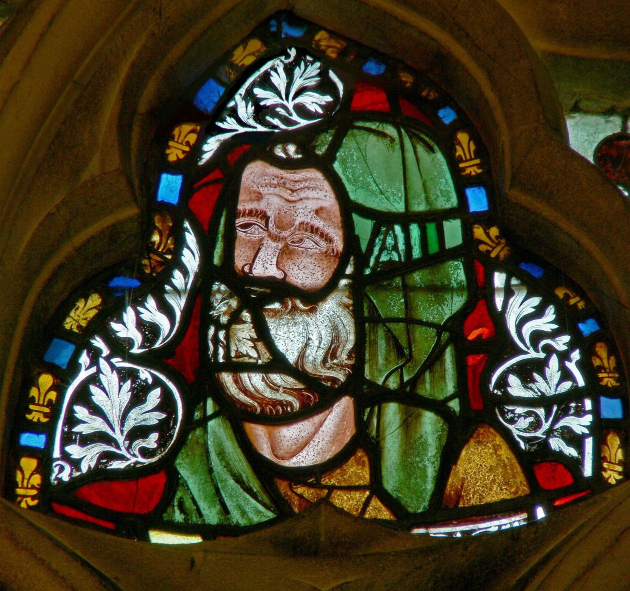 Window depicting a patriarch by English School