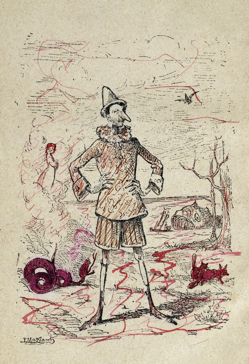 Pinocchio, 1883 by Enrico Mazzanti