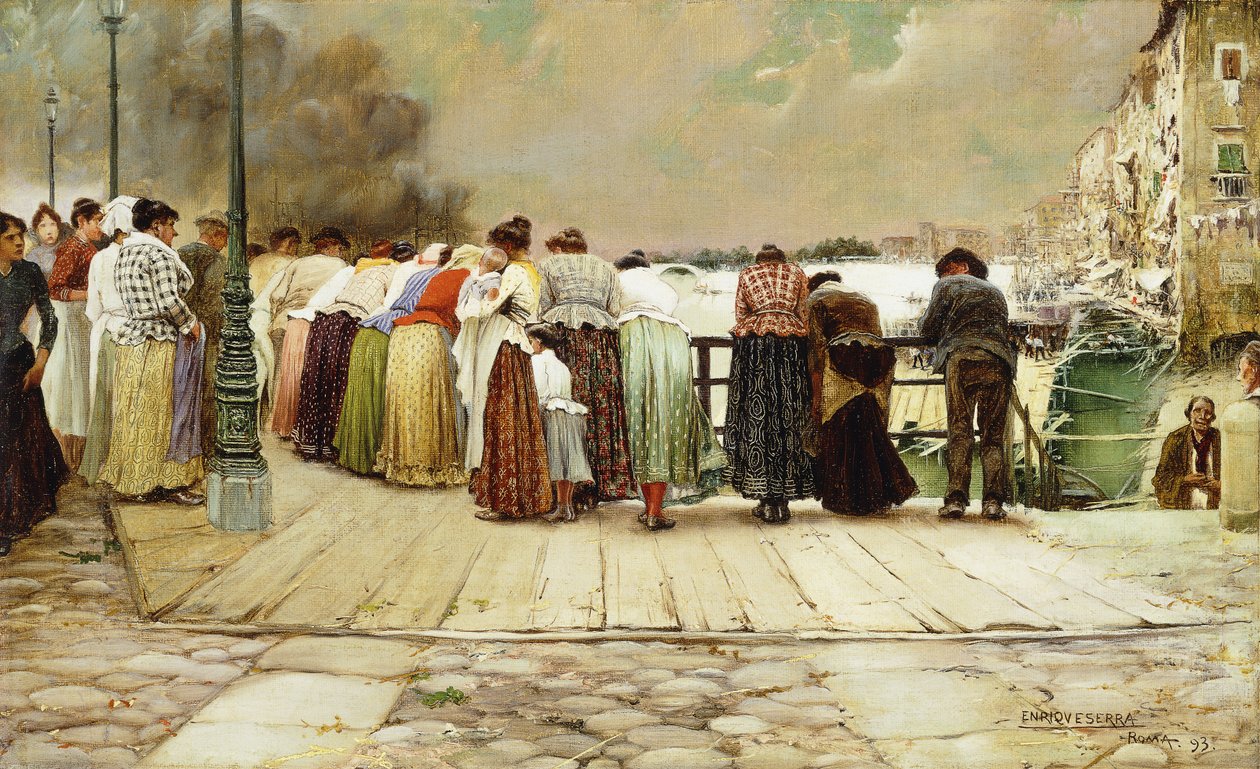 On the Bridge, 1893 by Enrique Serra