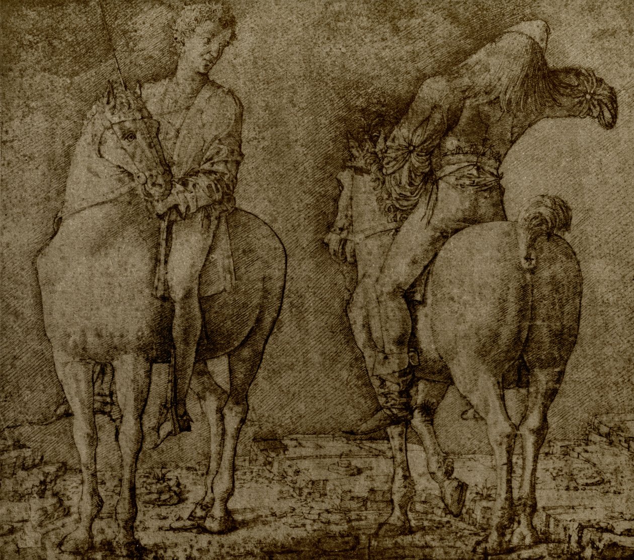 Two Riders by Ercole de Roberti