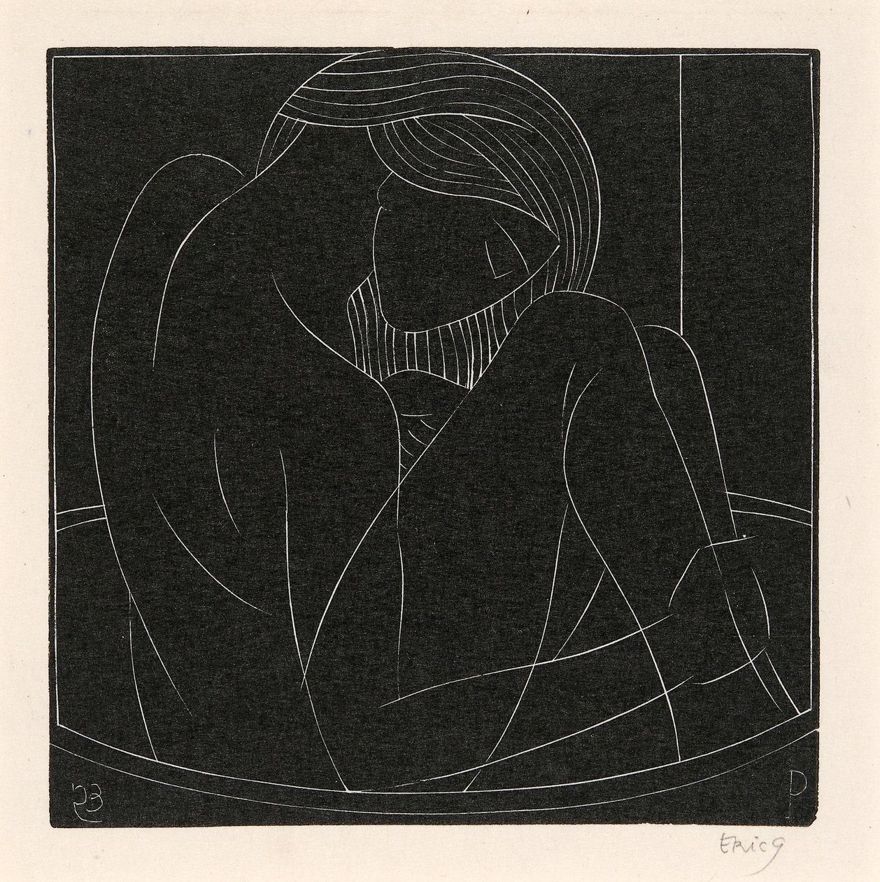 Girl in the Bath by Eric Gill