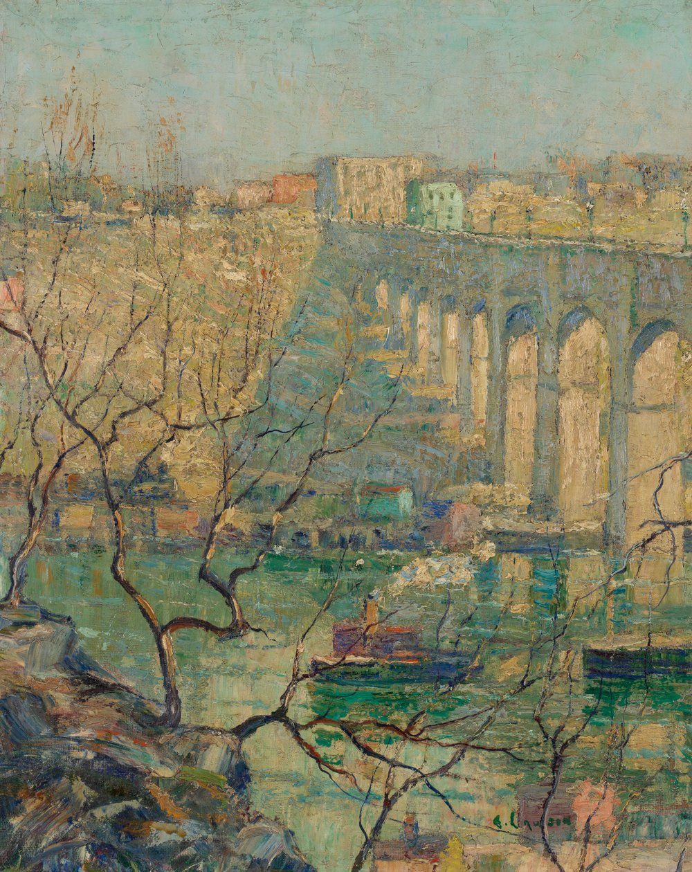 View of the Bridge by Ernest Lawson