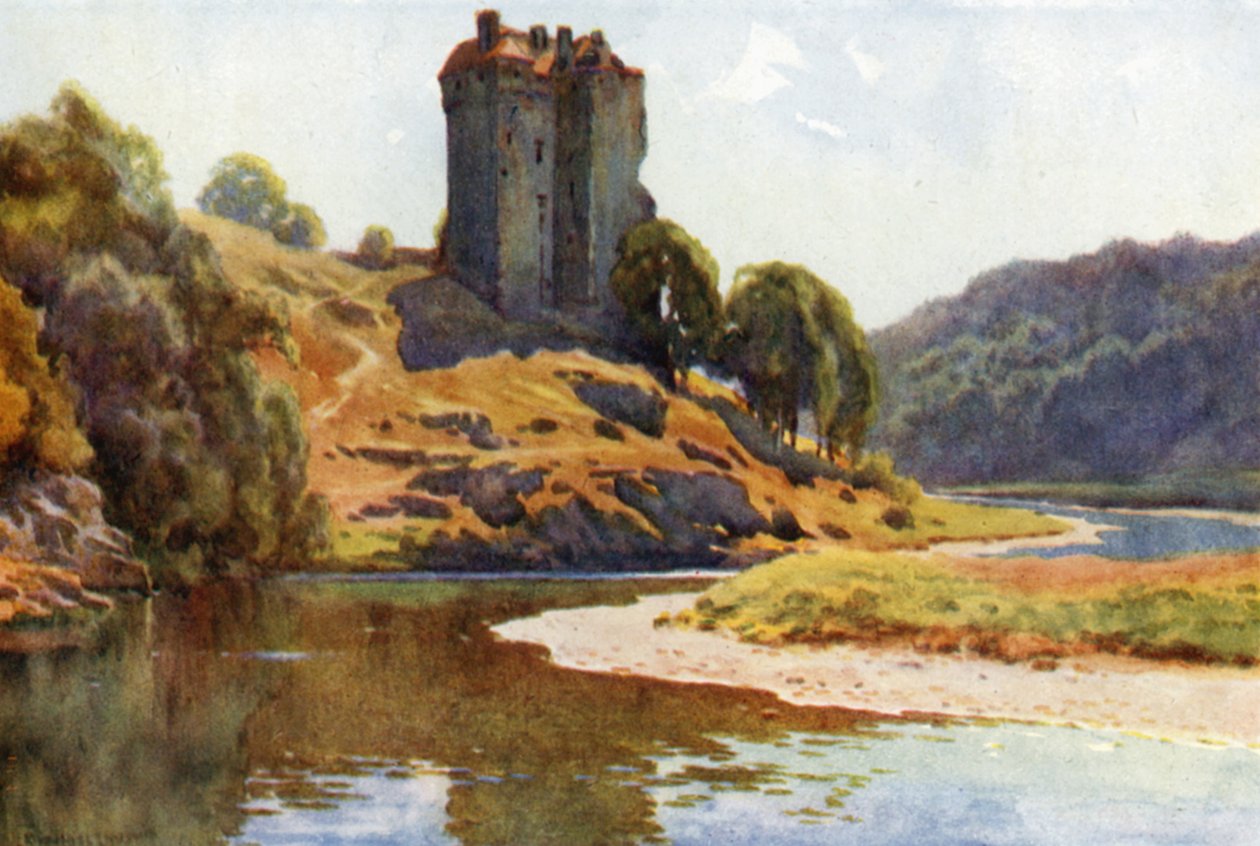 Neidpath Castle by Ernest William Haslehust