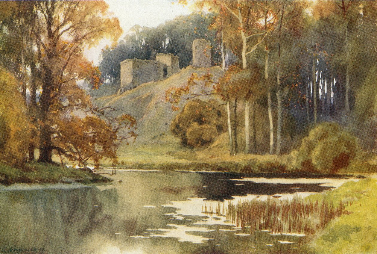 Roxburgh Castle by Ernest William Haslehust