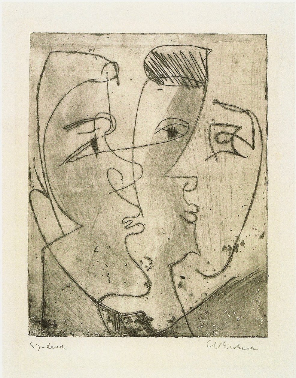 Three Faces by Ernst Ludwig Kirchner