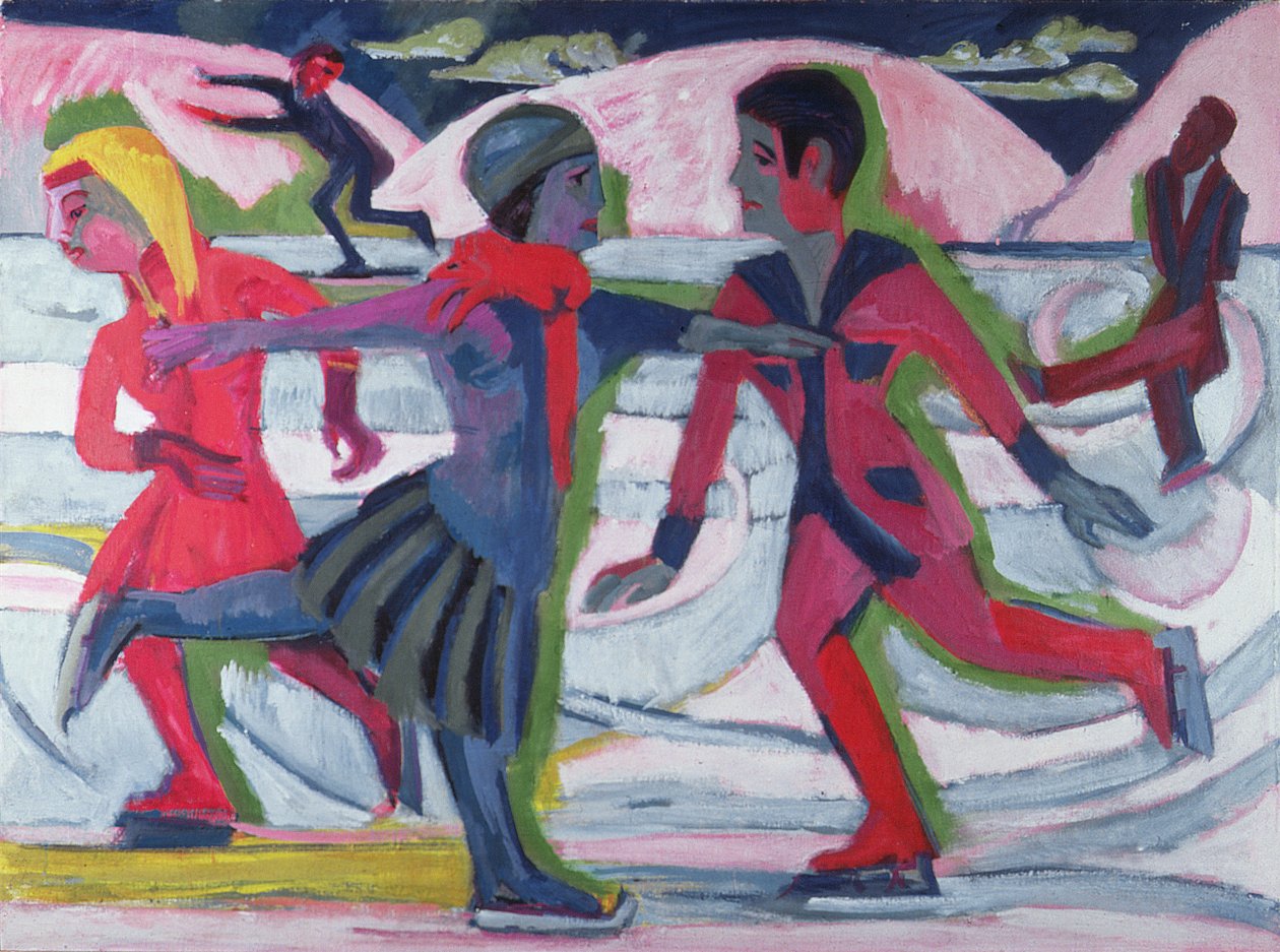 Ice Skaters by Ernst Ludwig Kirchner