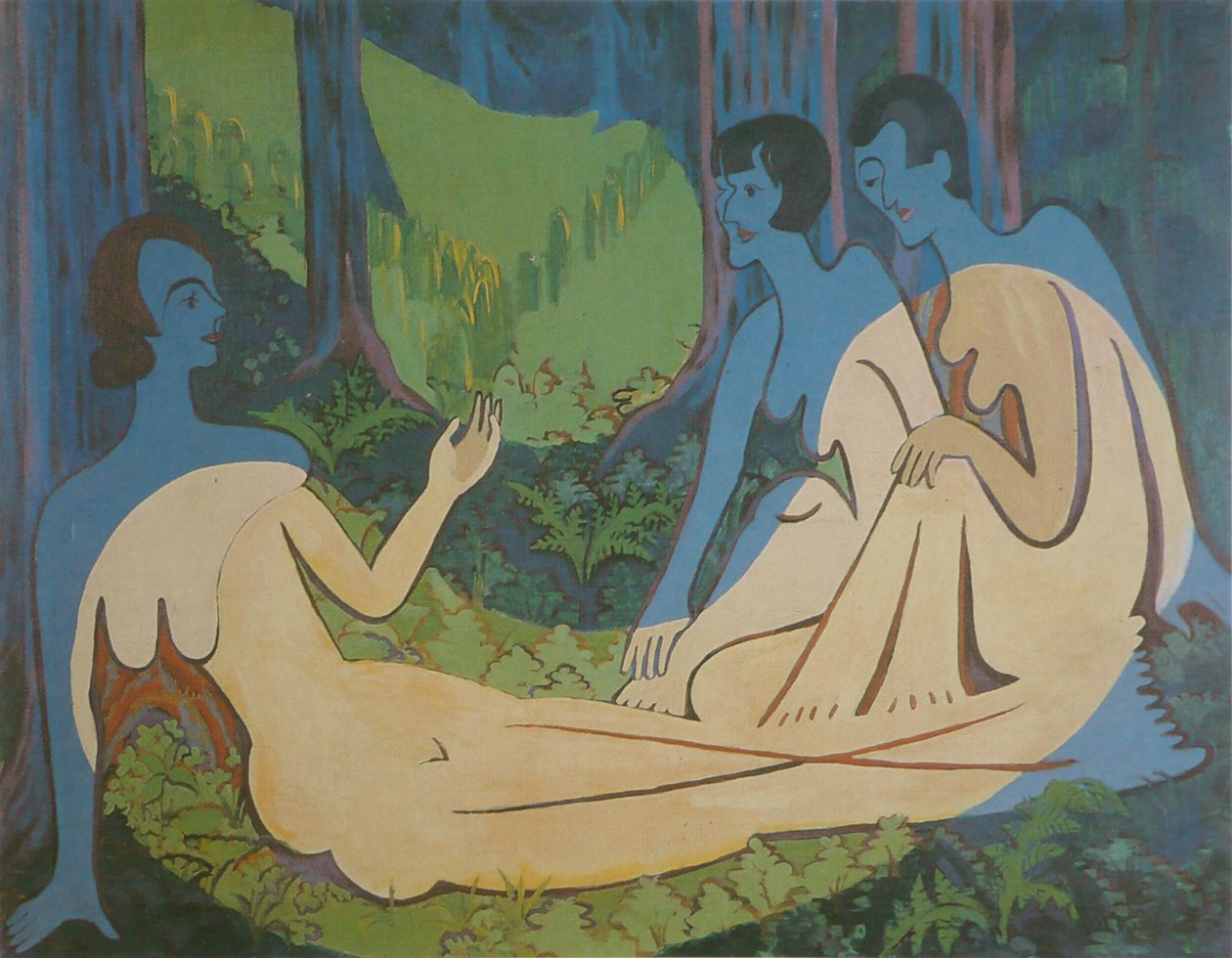 Three Nudes by Ernst Ludwig Kirchner