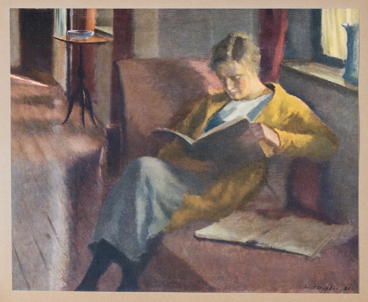 Reading Girl by Ernst Oppler