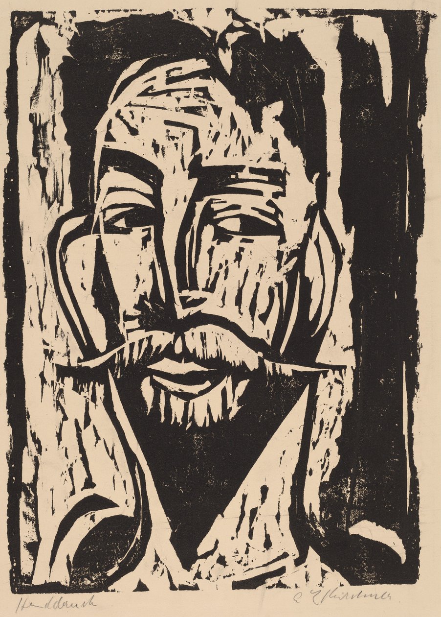 Head of Prof. Dr. Graef by Ernst Ludwig Kirchner