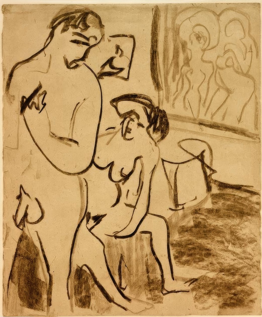 Couple in the Studio by Ernst Ludwig Kirchner