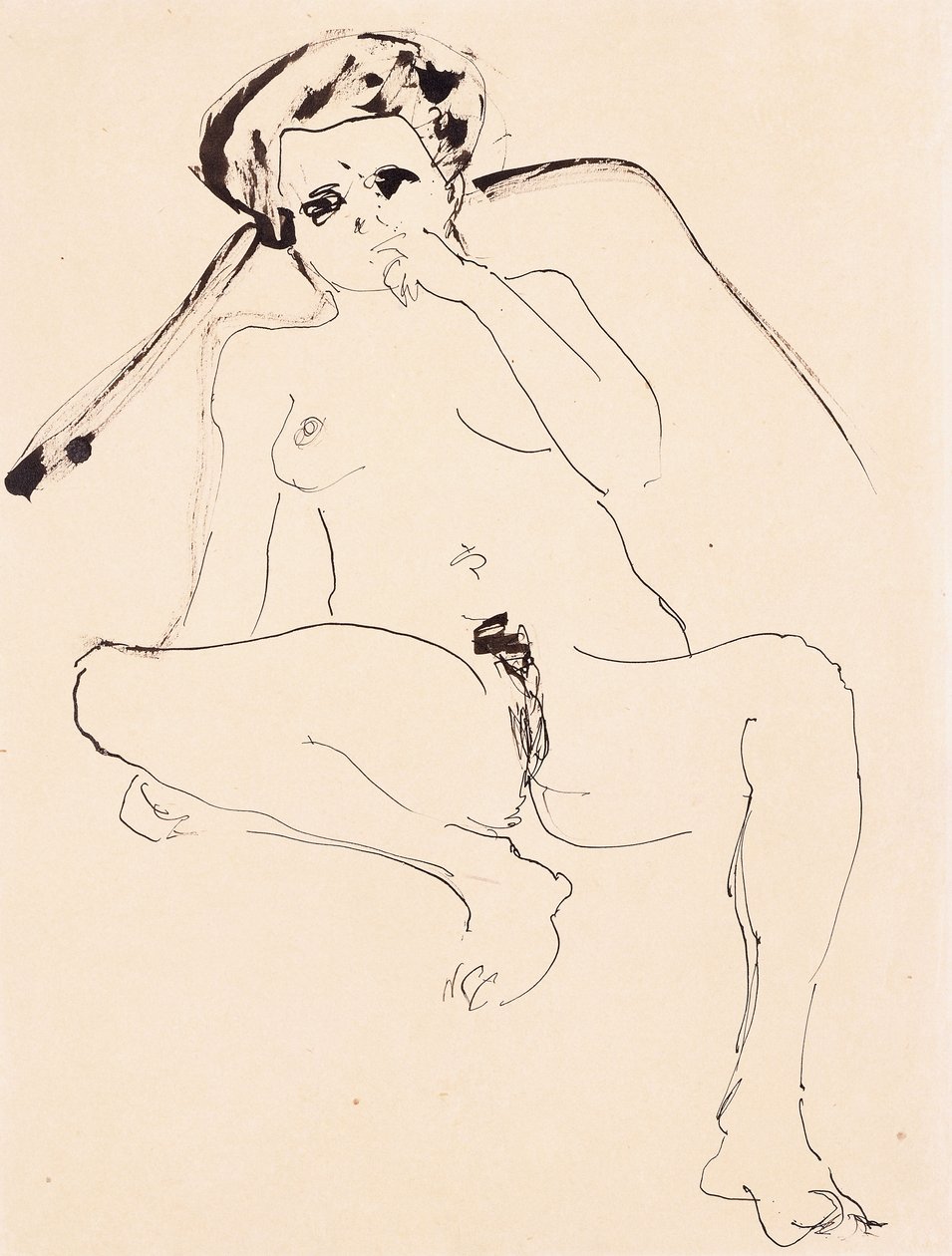 Reclining Nude by Ernst Ludwig Kirchner