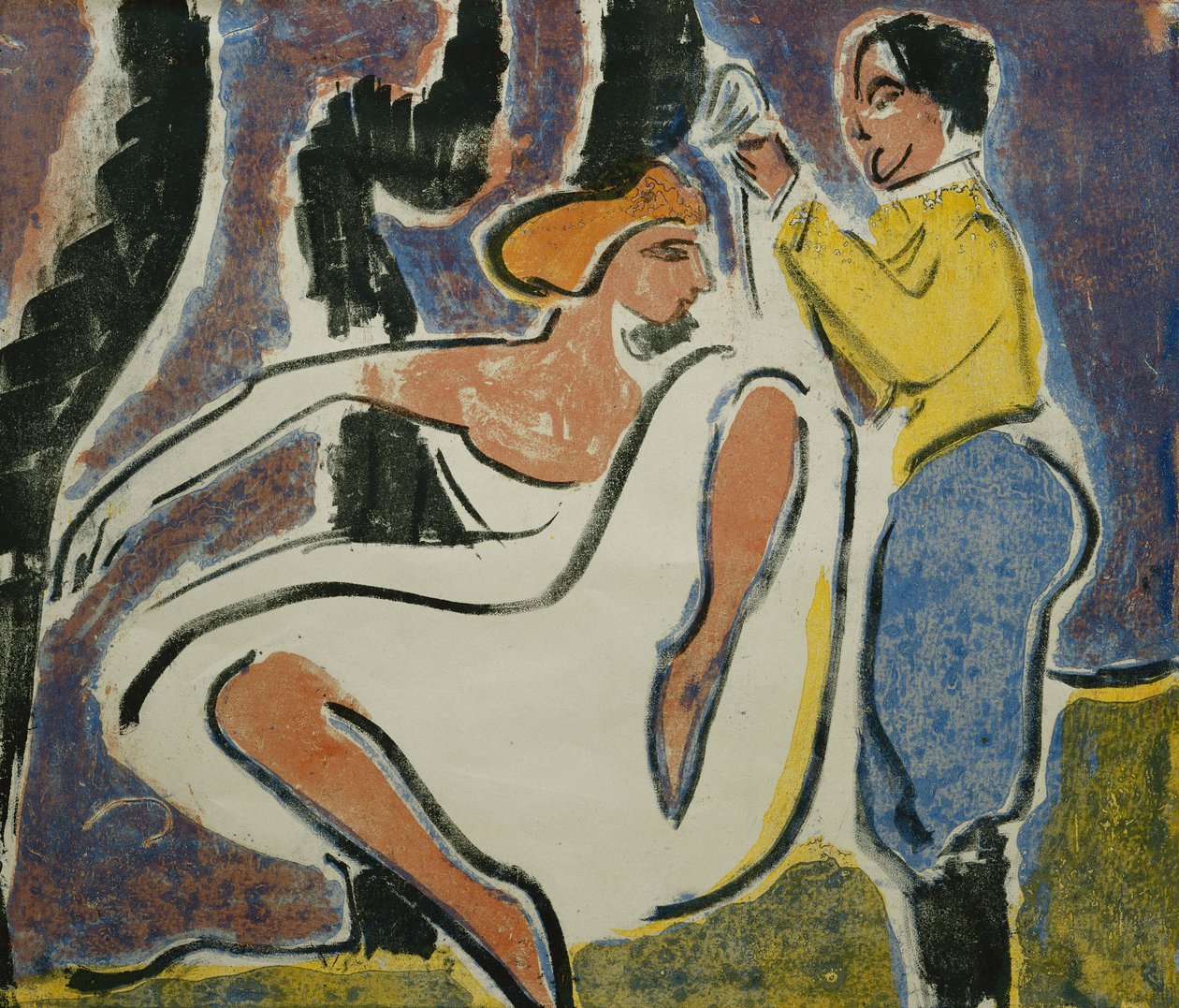 Russian Couple Dancing by Ernst Ludwig Kirchner