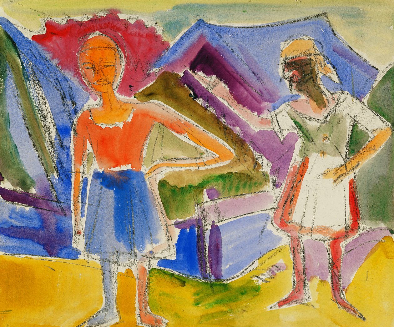 Two Figures by Ernst Ludwig Kirchner