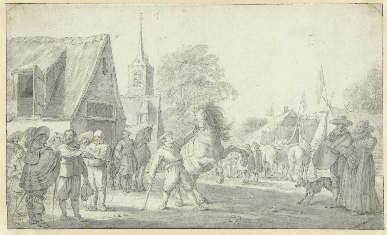 Horse Market by Esaias van de Velde