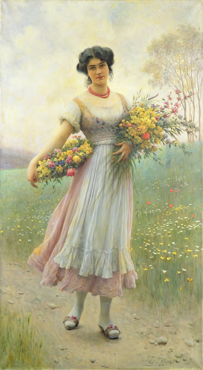 Spring Flowers by Eugen von Blaas