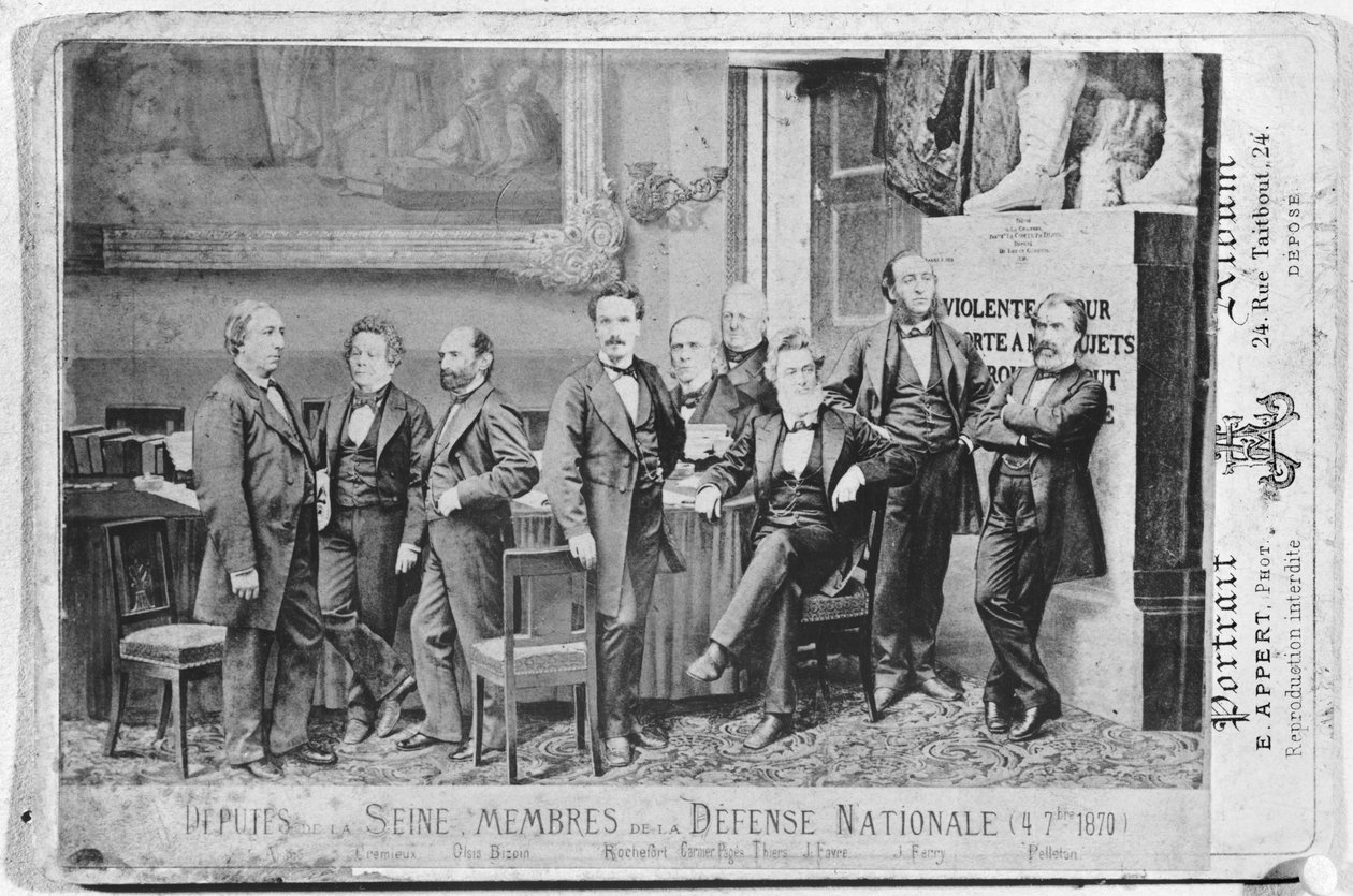 Seine Deputies, Members of the National Defence Government on 4th September 1870 by Eugene Appert