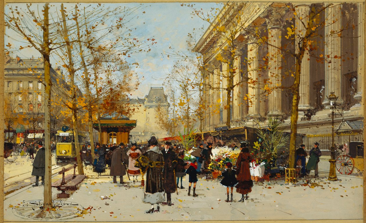 Flower Walk by Eugene Galien Laloue