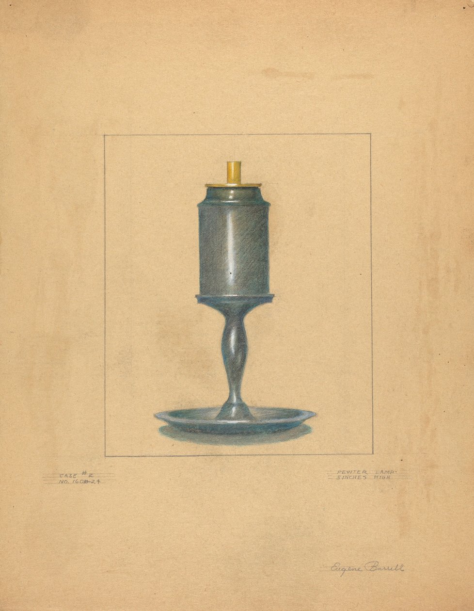 Pewter Lamp by Eugene Barrell