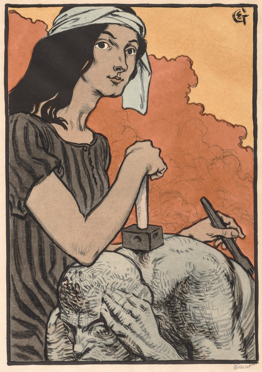 Sculptress, 1897 by Eugene Grasset