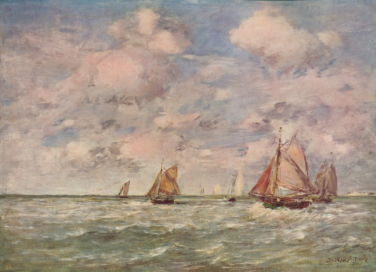A Seascape by Eugene Louis Boudin
