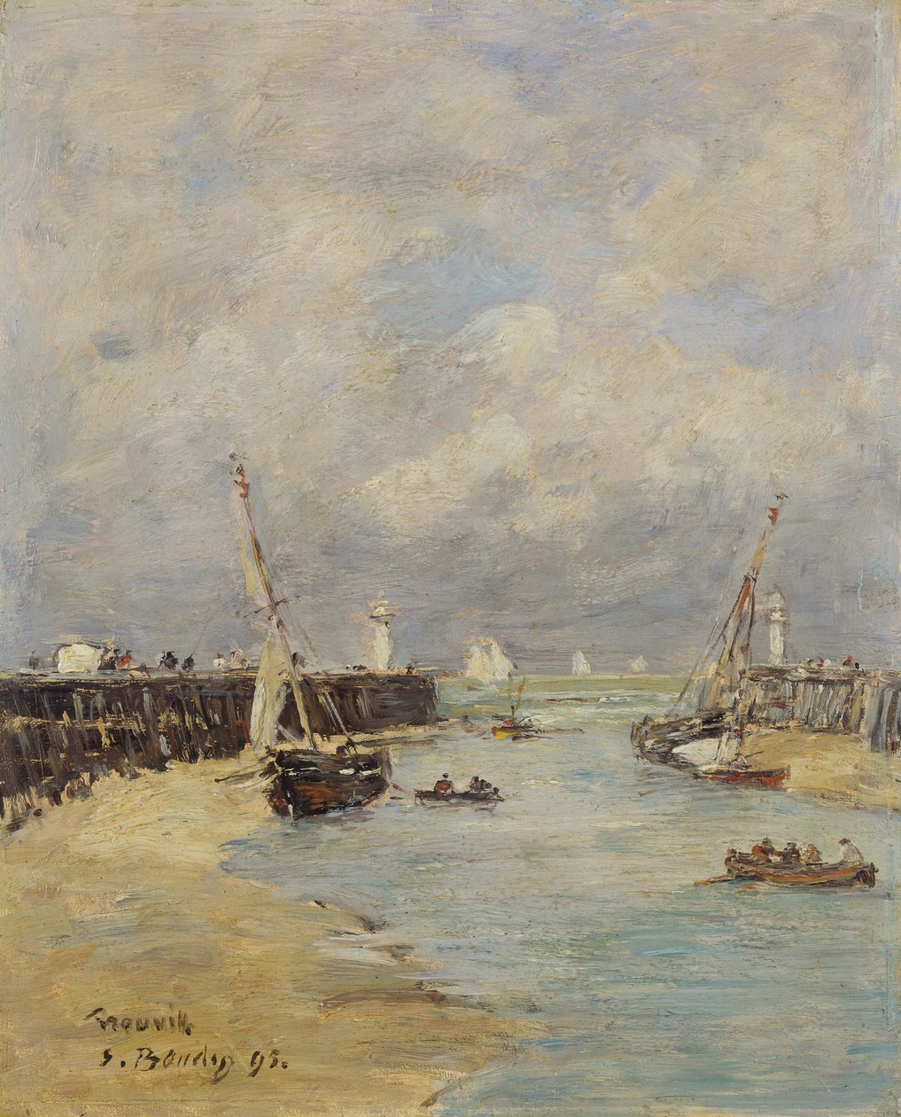 Low Tide at Trouville, 1895 by Eugene Louis Boudin