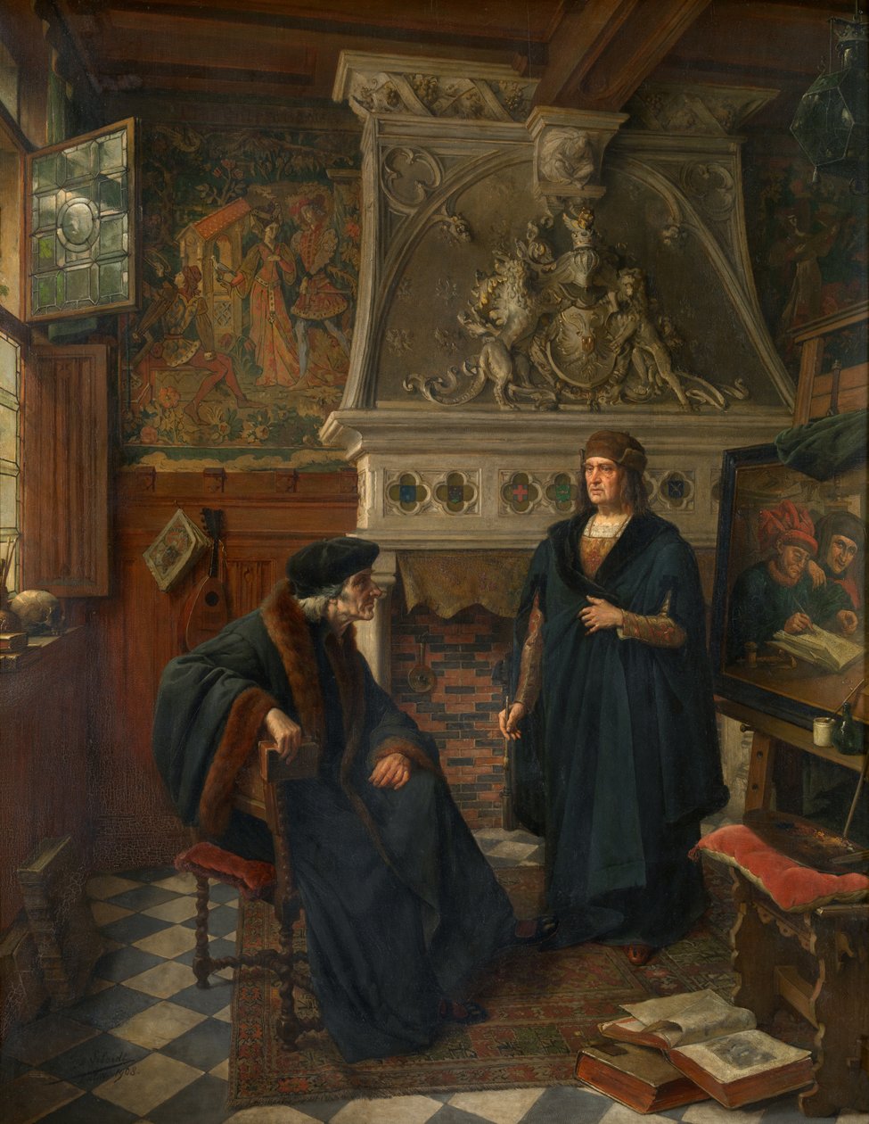 Erasmus and Quentin Matsys by Eugene Siberdt