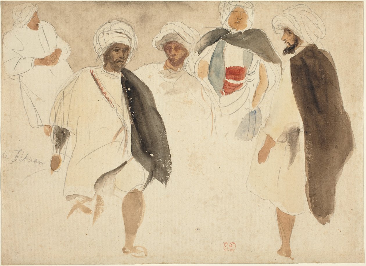 Study of Arabs by Eugène Delacroix